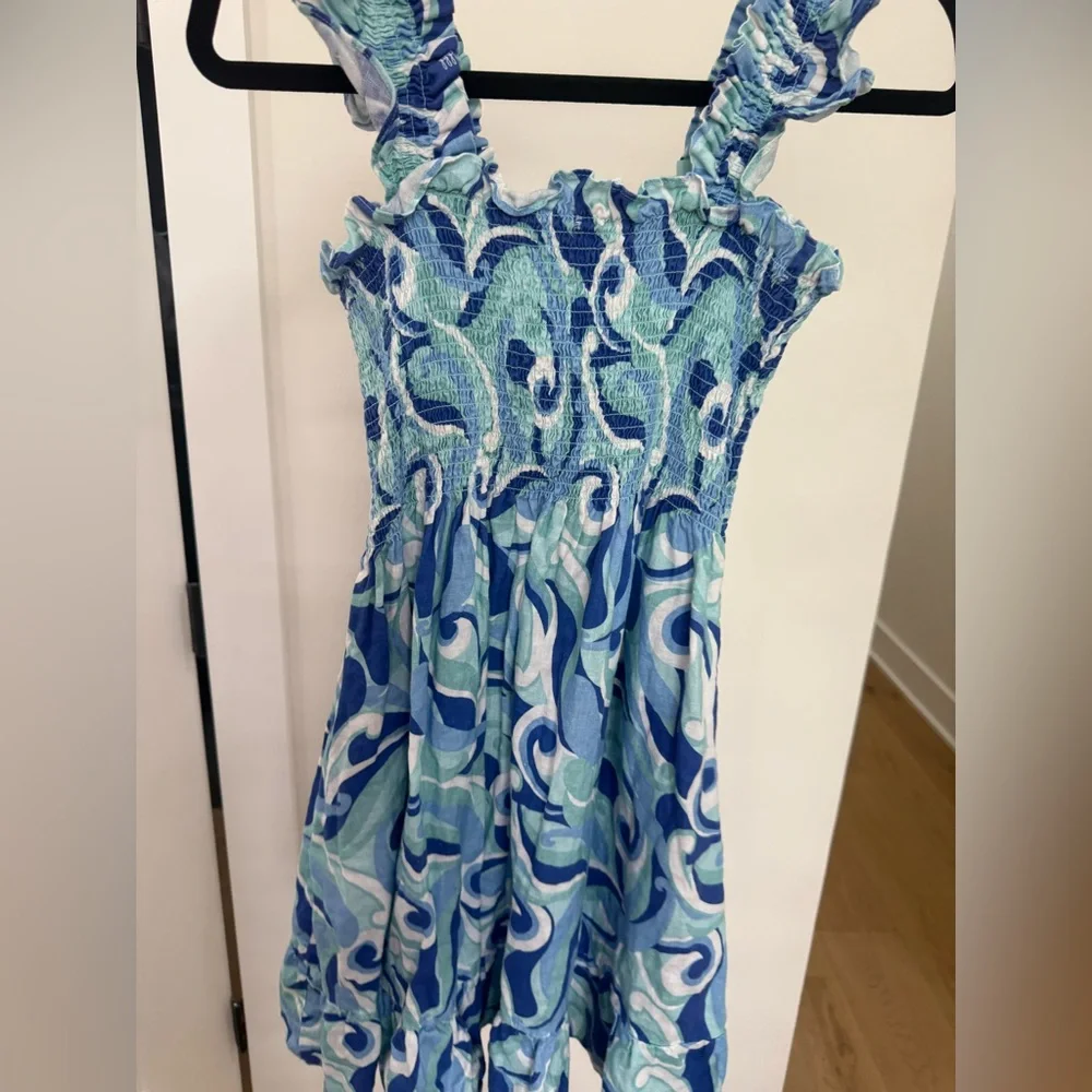 Hill House Home The Elizabeth Nap Dress in Kaleidoscope Blue - Picture 2 of 4
